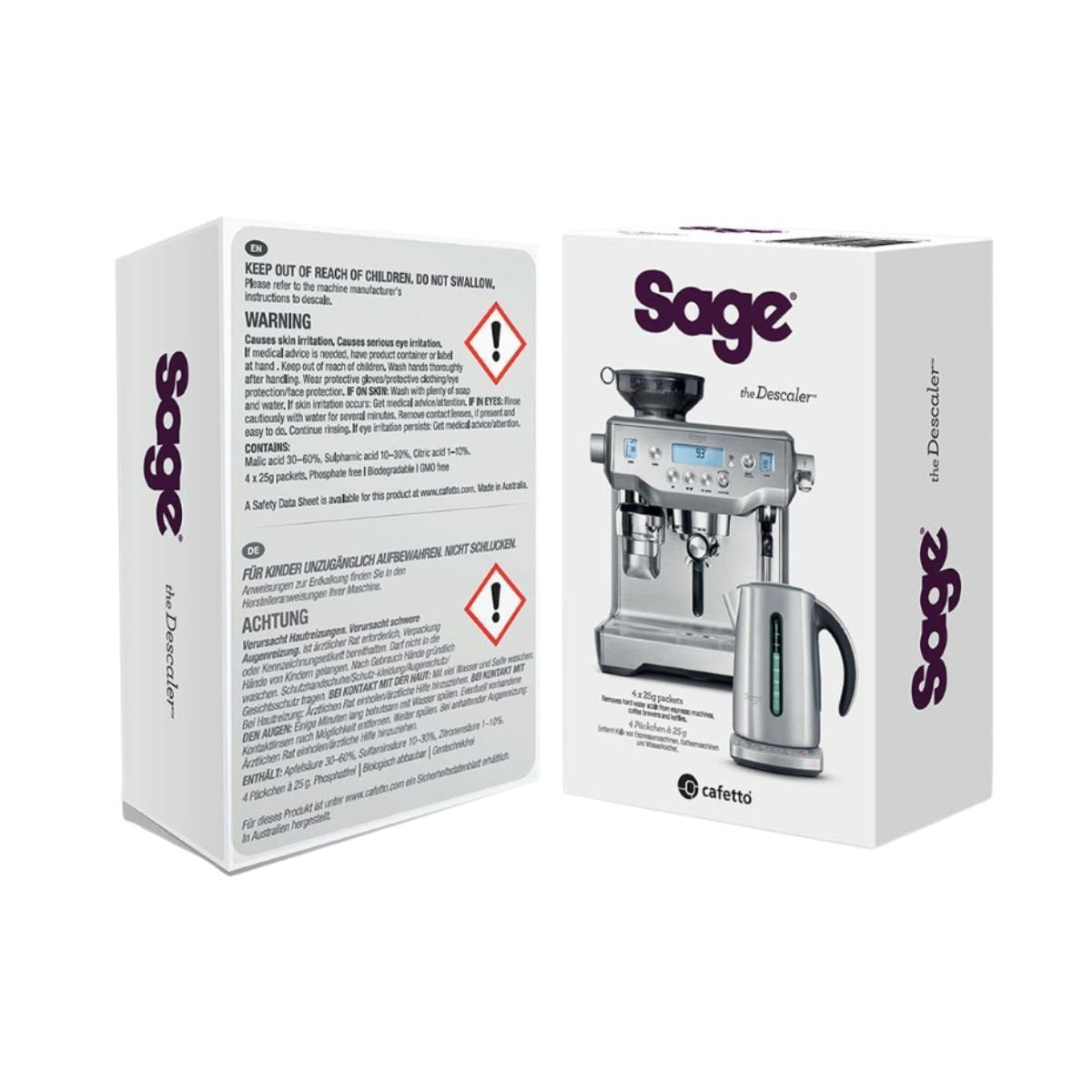 SAGE The Descaler™ Σετ Αφαλάτωσης 4 Τεμαχίων για Καφετιέρες & Βραστήρες Sage, BES007UK