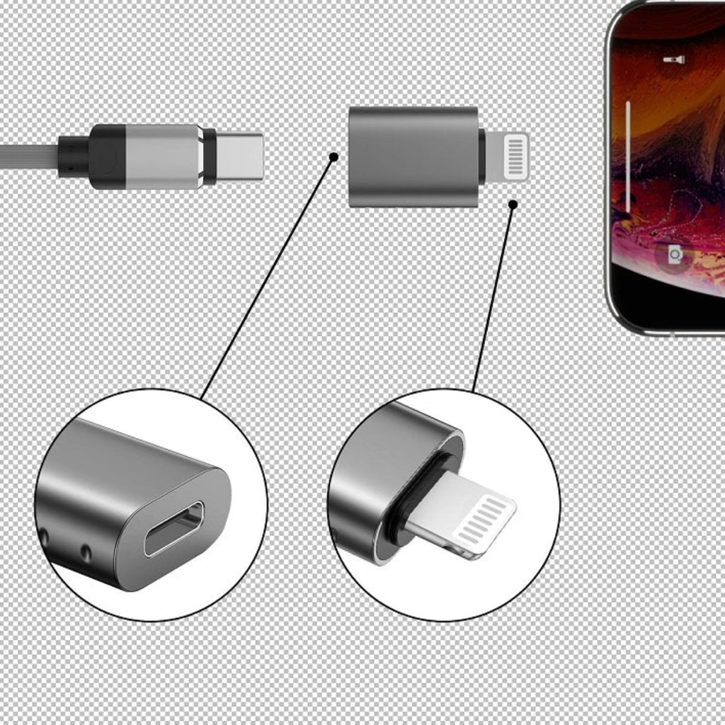 SWISSTEN OTG Adapter Lightning σε USB-C με Υποστήριξη Μεταφοράς Δεδομένων & Φόρτισης 55500400