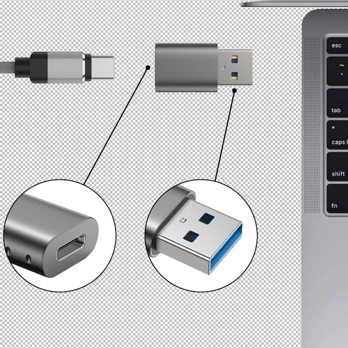 SWISSTEN OTG Adapter USB-A σε USB-C με Υποστήριξη Υψηλής Ταχύτητας Μεταφοράς Δεδομένων
