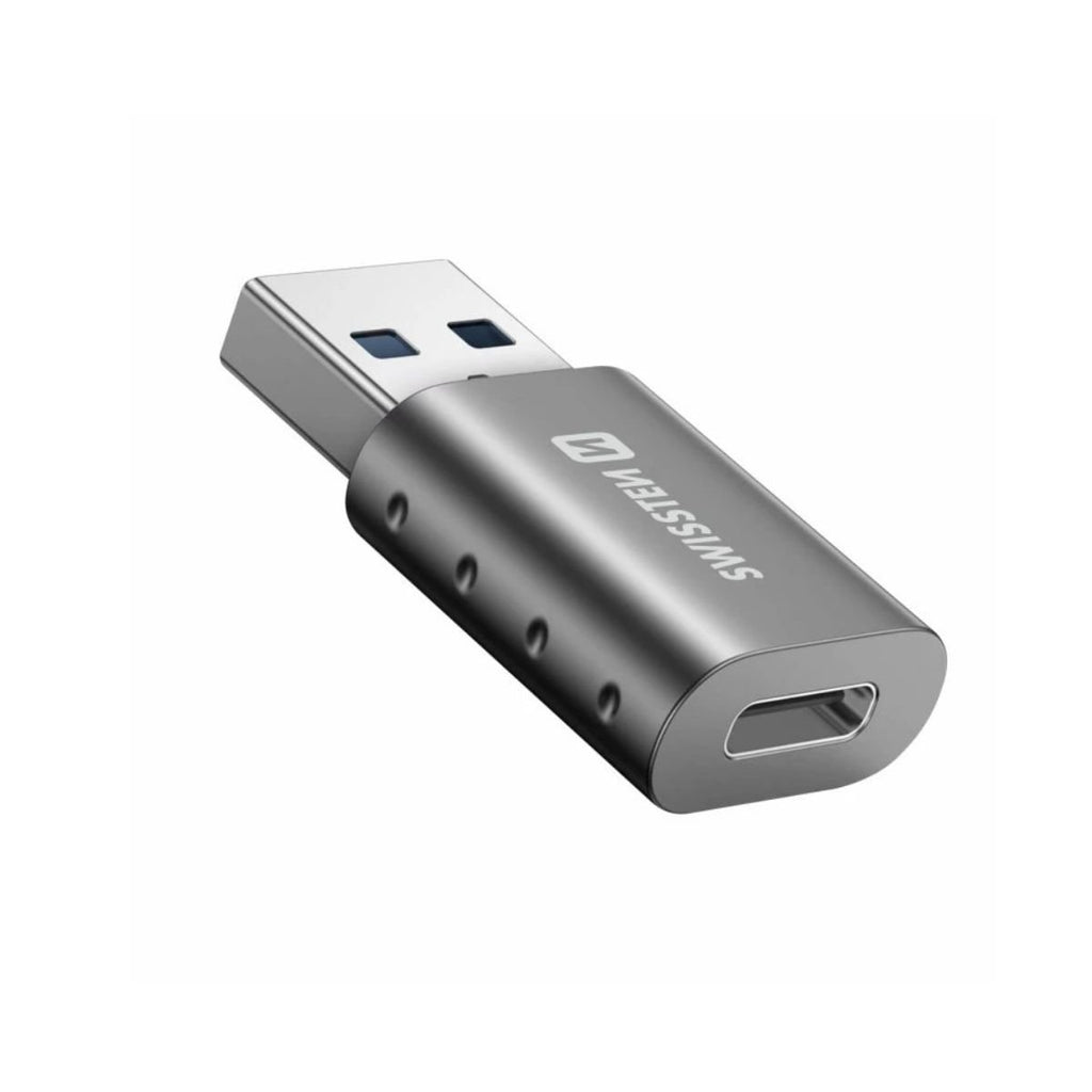 SWISSTEN OTG Adapter USB-A σε USB-C με Υποστήριξη Υψηλής Ταχύτητας Μεταφοράς Δεδομένων