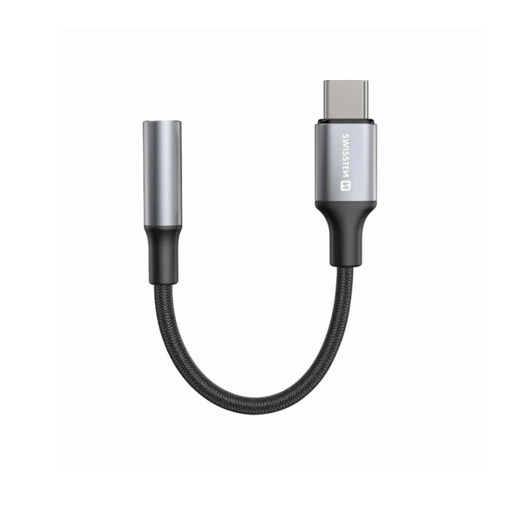Swissten Audio Adapter USB-C σε Jack 3.5mm AUX με Braided Καλώδιο 0,15m 73502311