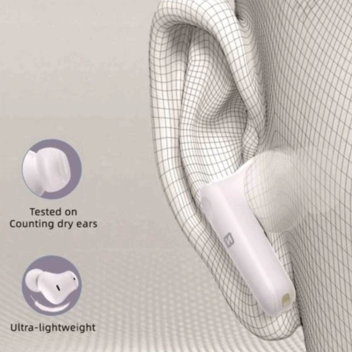 SWISSTEN Bluetooth Ακουστικά TWS ANC Focus με Active Noise Cancellation & Διάρκεια Μπαταρίας έως 28 Ώρες 51500200 Μαύρο