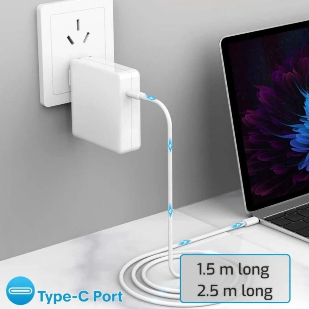 Swissten USB-C σε USB-C Power Delivery Καλώδιο 5A (100W) για Laptop 2.5m 71506530 Άσπρο