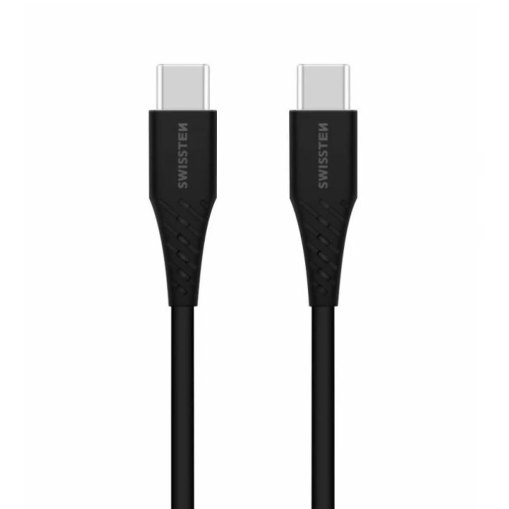 Swissten TPU Καλώδιο Φόρτισης USB-C σε USB-C 3A Υψηλής Αντοχής 1m 71506515 Μαύρο