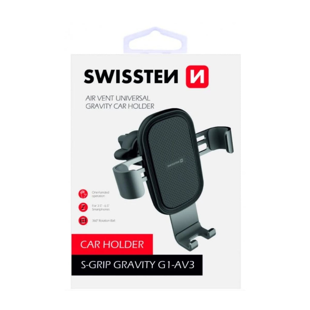 SWISSTEN Βάση Κινητού Αυτοκινήτου Gravity G1-AV3 για Αεραγωγό 3.5″ – 6.5″ 65010602