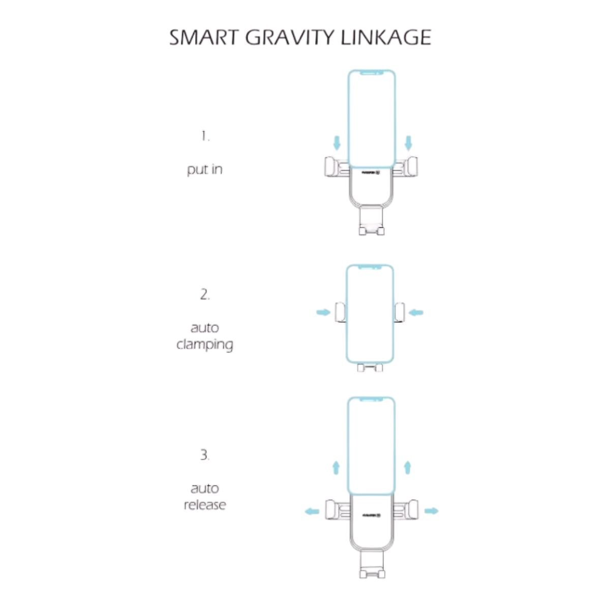 SWISSTEN Βάση Κινητού Αυτοκινήτου Gravity G1-AV3 για Αεραγωγό 3.5″ – 6.5″ 65010602