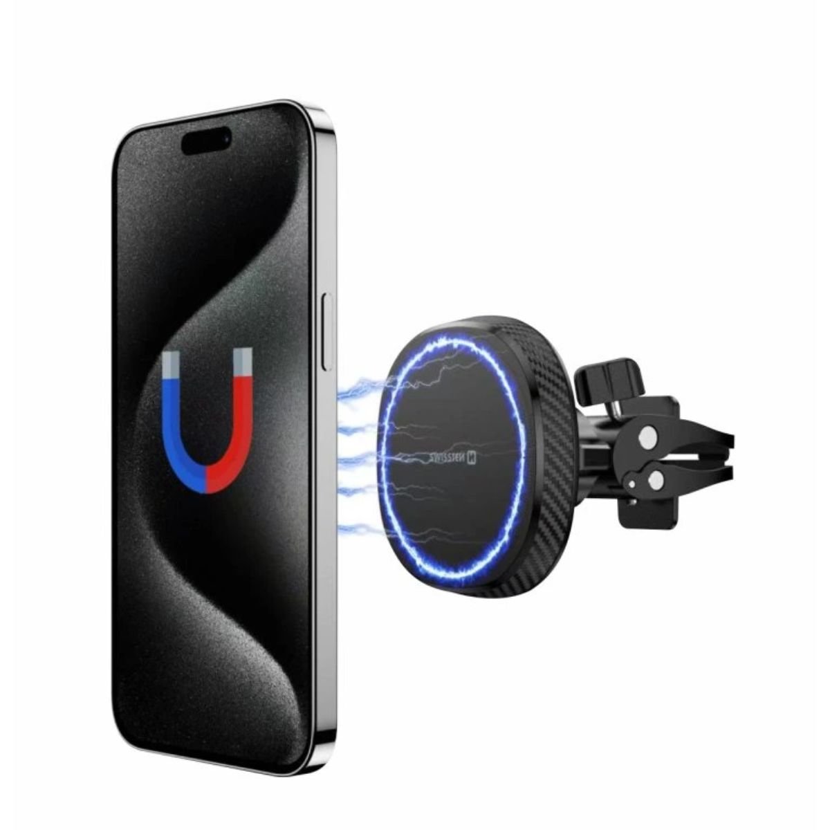 Swissten MagStick Compact Μαγνητική Βάση Κινητού για Αεραγωγό (Συμβατή με MagSafe) 65010800
