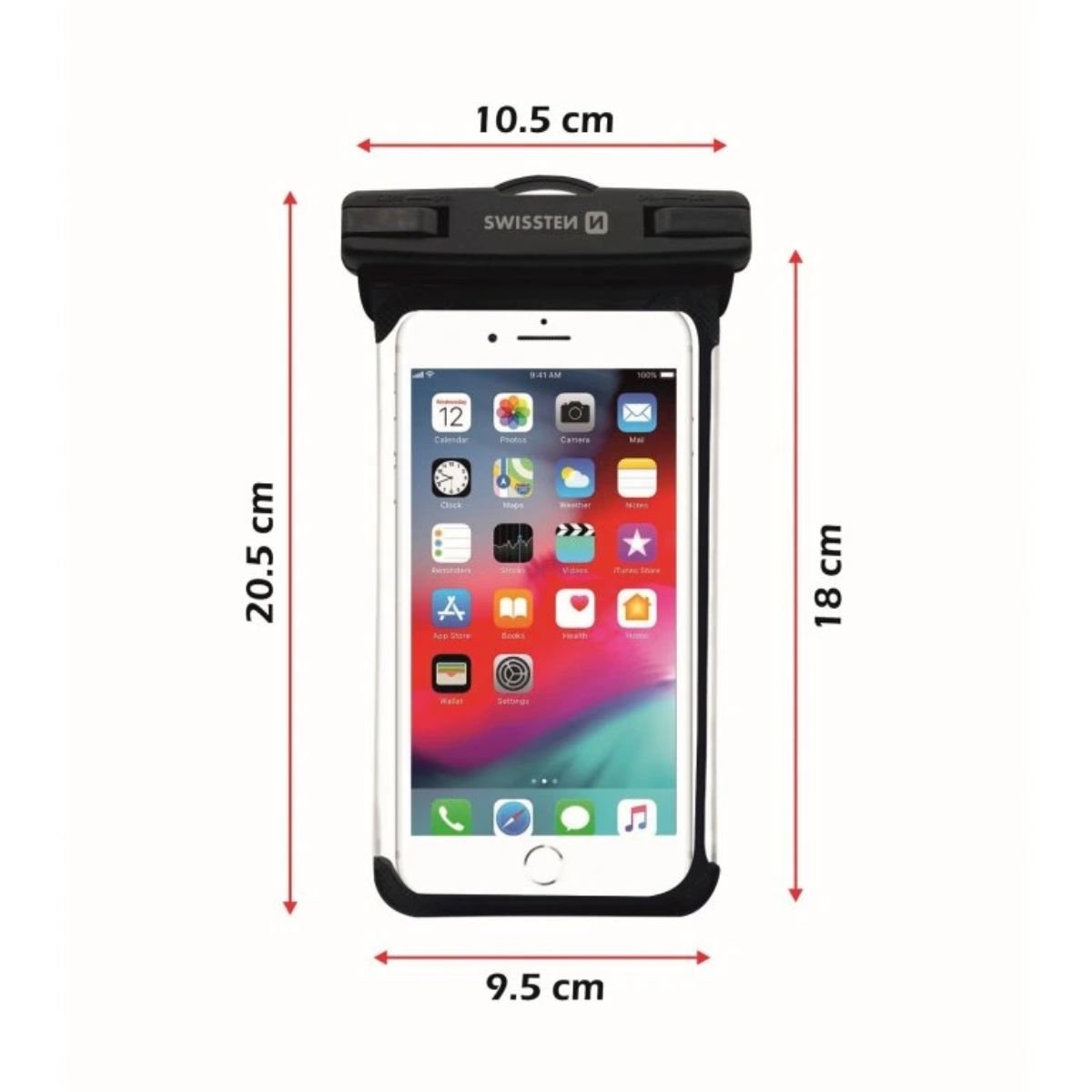 SWISSTEN Αδιάβροχη θήκη IPX8 για Smartphone με Υποστήριξη Οθόνης Αφής