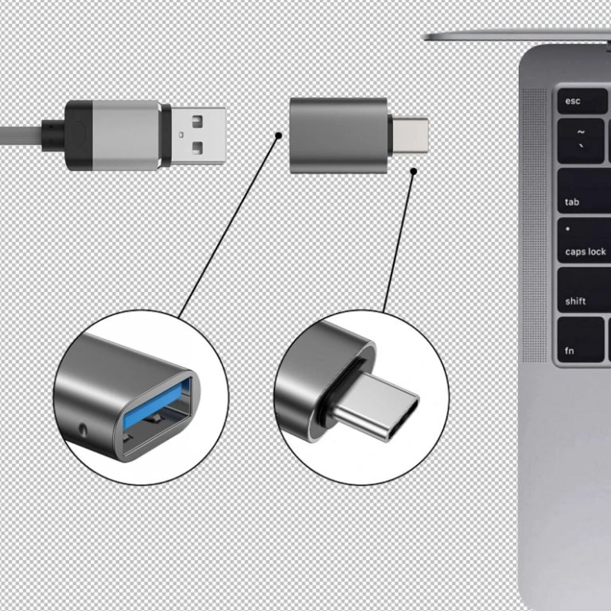 SWISSTEN OTG Adapter USB-C σε USB-A με Υποστήριξη Μεταφοράς Δεδομένων Υψηλής Ταχύτητας 55500100