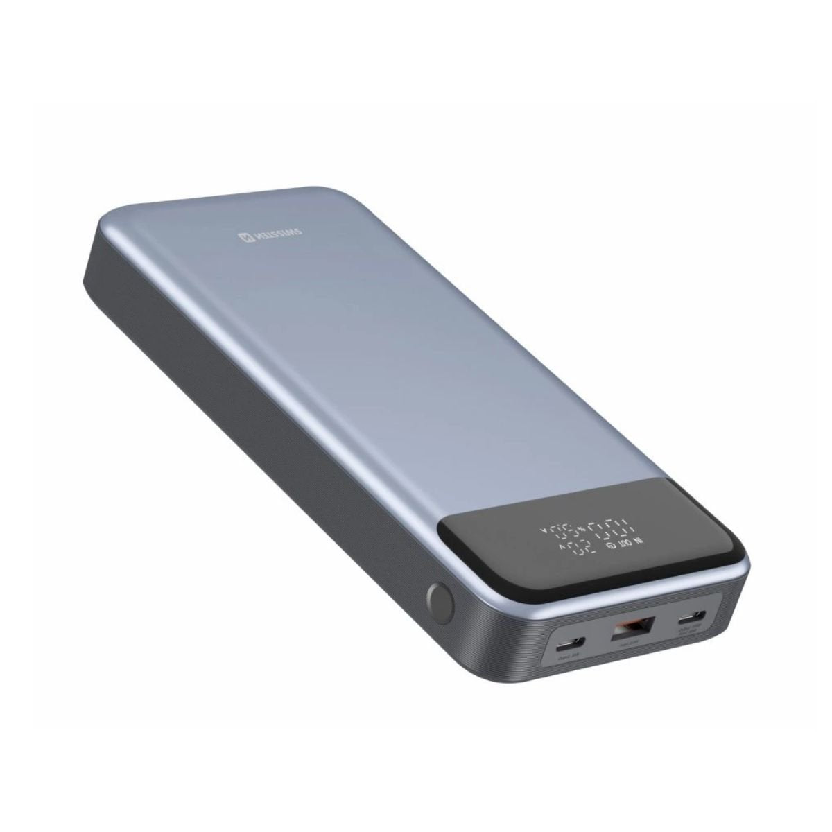 SWISSTEN Powerbank 30000 mAh 133W Power Delivery με LCD Οθόνη & Γρήγορη Φόρτιση 22013917 Γκρι