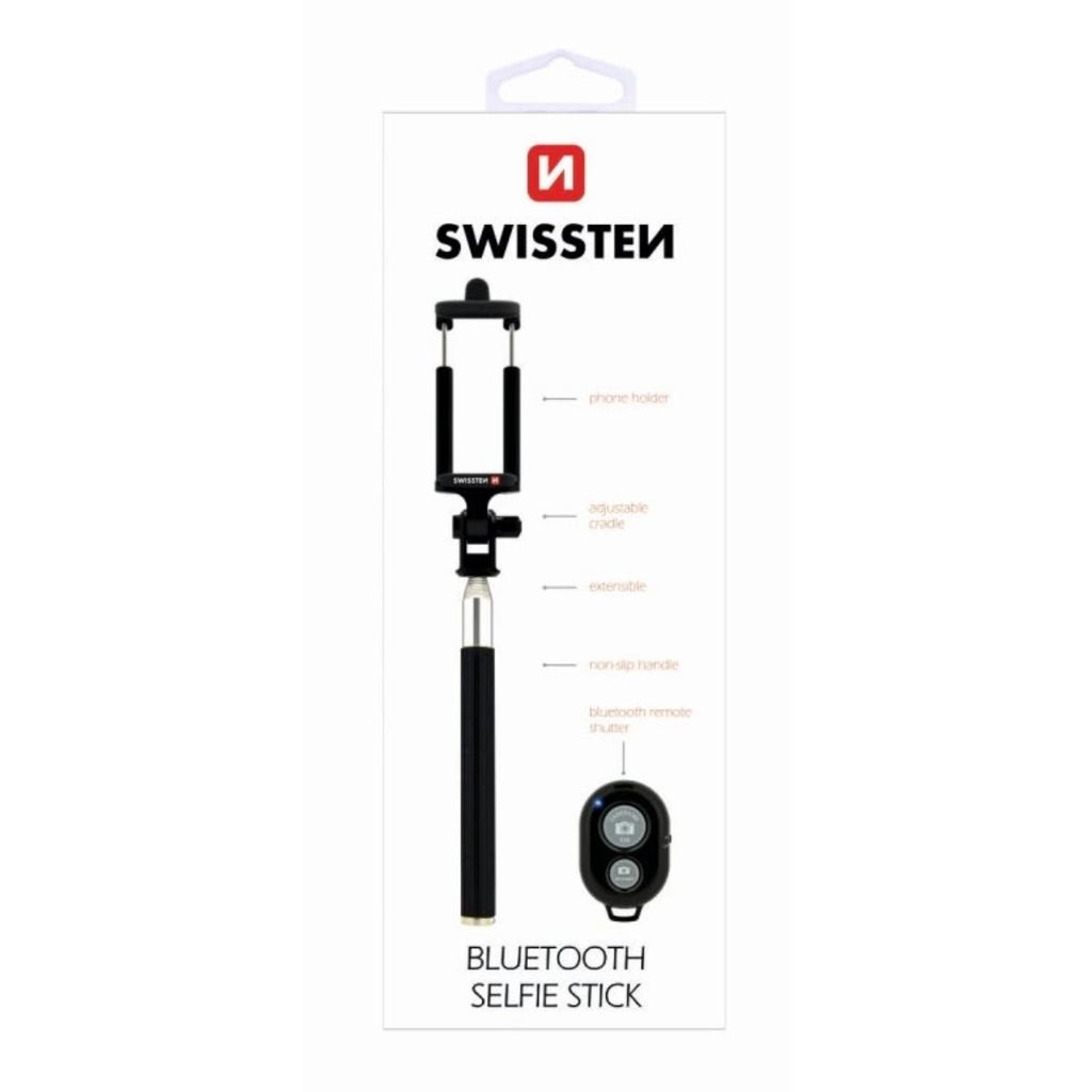 SWISSTEN Bluetooth Selfie Stick με Τηλεχειριστήριο & Τηλεσκοπική Επέκταση 32000300
