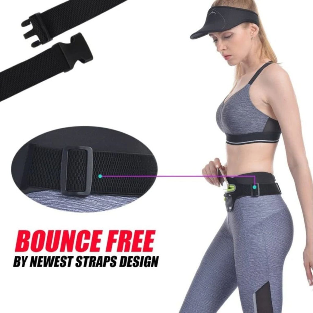 SWISSTEN Αθλητική Θήκη Μέσης (Running Belt) με Αδιάβροχο Υλικό & Ανακλαστικά Στοιχεία 32903400 Μαύρο