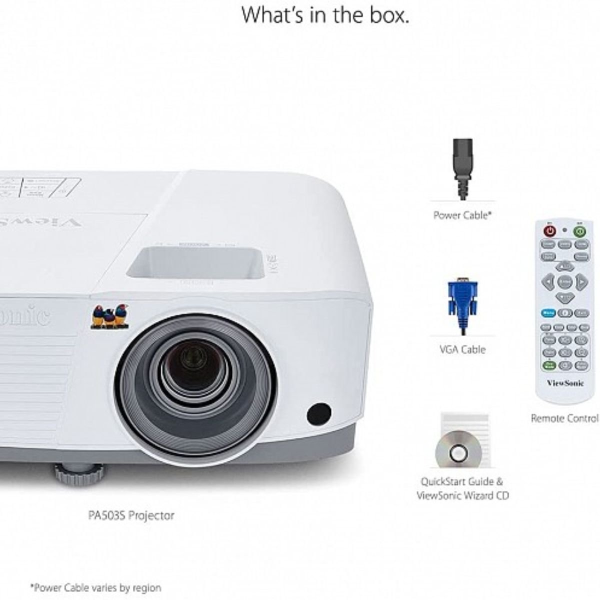 ViewSonic Projector SVGA 4000 ANSI Lumens με Τεχνολογία DLP PA503S