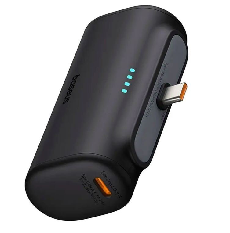 Baseus Powerbank 20W 5000mAh Plug-In USB-C 20W Black