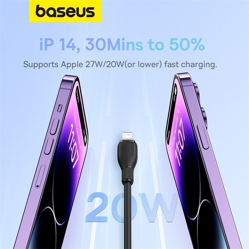 Baseus Cable Lightning to USB-C Pudding Series  20W 1.2m  Black