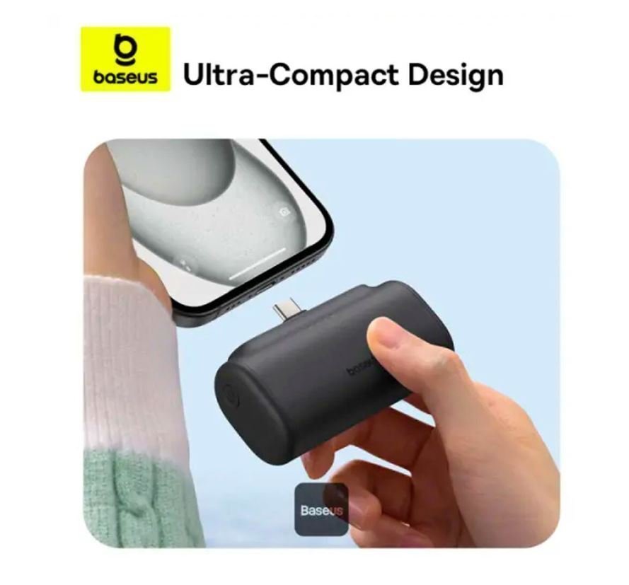 Baseus Powerbank 20W 5000mAh Plug-In USB-C 20W Black