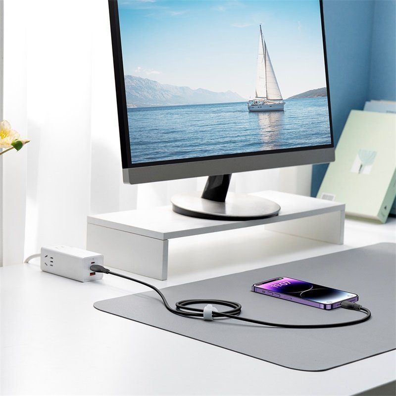 Baseus Cable Lightning to USB-C Pudding Series  20W 1.2m  Black
