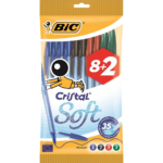 Bic Cristal Soft Ballpoint 1.2mm Πολύχρωμα 10τμχ
