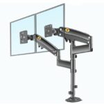 NBMounts H180 Desktop Twin Monitor Mount Black