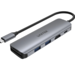 Unitek H1107D Type-C 3.1 HDMI/SD/PD100W Hub Space Grey