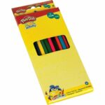 Σετ Ξυλομπογιές/ Χρωματιστά Μολύβια Τριγωνικά 12τμχ – Gim Play-Doh