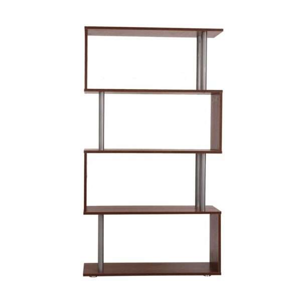 Ασύμμετρη Ξύλινη Βιβλιοθήκη με 5 Ράφια 80 x 30 x 145 cm HOMCOM 831-014