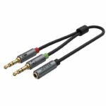 Unitek Y-C957ABK 3.5mm Female to 2 x 3.5mm Male Cable 1.5m