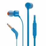 JBL T110, InEar Universal Headphones 1-button Mic/Remote (Blue)