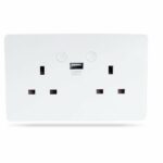 WOOX R4053 Wi-Fi Smart Wall Socket 2xUK Outlet & 1xUSB 5V/2.4A
