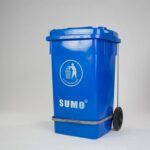 Μπλε Πλαστικός Κάδος Απορριμμάτων 120L με πενταλ