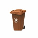 Πλαστικός Κάδος Απορριμμάτων 120L – Καφέ