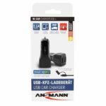 ANSMANN USB Car Charger 3.1A – 2 Port – 2-in-1 Cable USB & Type C – NEW,Travel Power,USB Car Charger