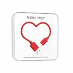 Happy Plugs Micro-USB to USB Charge/Sync Cable (2.0m) – Red