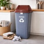 Κάδος Ανακύκλωσης 90L από Ανακυκλώσιμο Πλαστικό Καφέ - Image 3