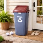 Κάδος Ανακύκλωσης 90L από Ανακυκλώσιμο Πλαστικό Καφέ - Image 2