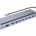 Unitek USB-C Hub USB3.0 PD/2xHDMI/RJ45/SD/VGA/Audio D1022B