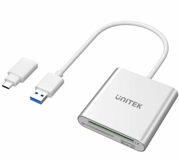 Unitek Card Reader USB3.0 Multi Aluminium+USB-C Y-9313D