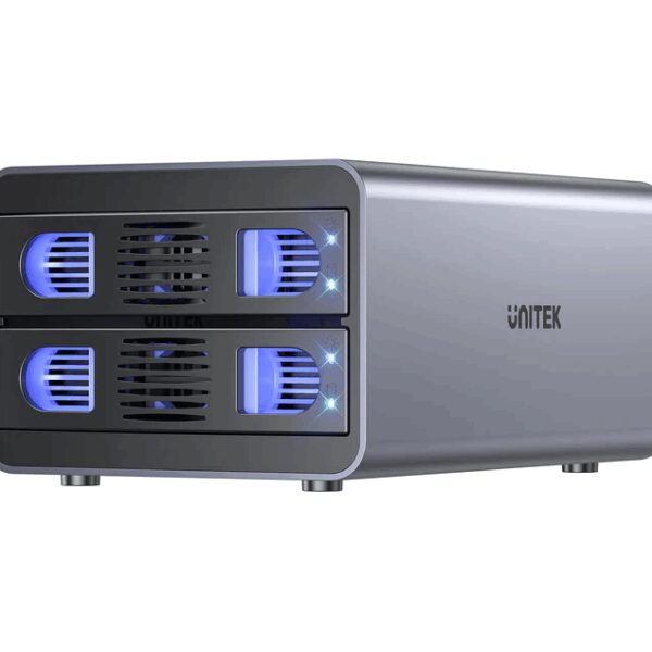 Unitek USB-C 2-Bay External SATA HDD Enclosure with RAID S1308C