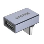 Unitek USB-C 4.0 Male to Female Adaptor 90degrees (Back) A1039GY