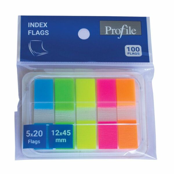 Profile Index Flags Σετ 5×20 Αυτοκόλλητες Σημάνσεις 12 x 45 mm σε Ποικιλία Χρωμάτων