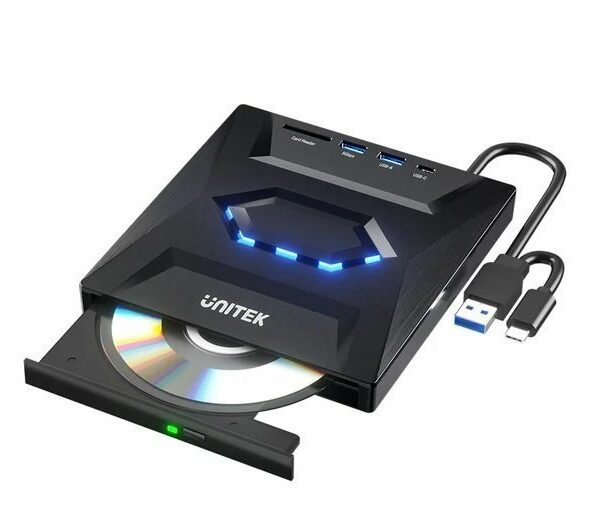 Unitek Optical External Drive & 5in1 USB Hub T1037A