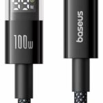 Baseus Cable USB-C to USB-C Display 2 Series Braided 100W 2.0m Black