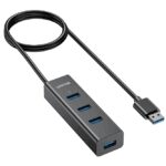 Unitek Y-3089 4x USB-A 3.0 Ports & 1x USB-C Power Port with 1.2m Cable