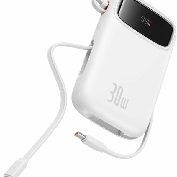 Baseus Powerbank 30W 20000mAh Display QPow 2 White
