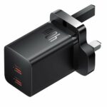 Baseus Charger Wall 40W USB-Cx2 UK MINI GaN5 Black