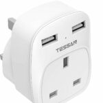 Tessan Gang plug Through UK Charger 2 USB A 13A TS-821-UK