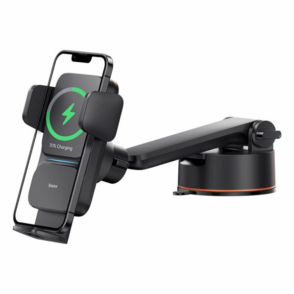 Baseus Car Charger Wireless Dash 15W Auto Alignment WISDOM