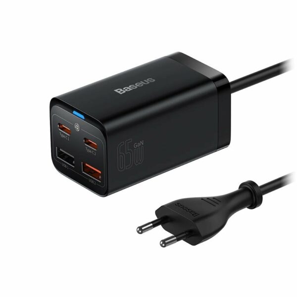 Baseus Charger Desktop 65W 2C+2U EU+100W USB-C Cable Black