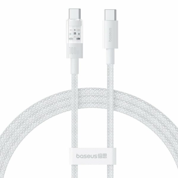 Baseus Cable USB-C to USB-C Gem Series 100W 1.0m White