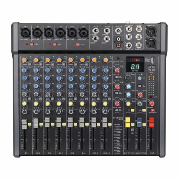 Citronic CMC-14 Live Mixer Μίκτης Ήχου 14 Καναλιών με DSP, Bluetooth & USB Εγγραφή/Αναπαραγωγή, 170.940UK
